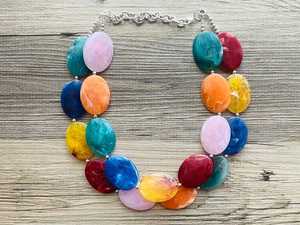 Collar con Colgante de Cuentas de Resina Hecho a Mano, Diseño Artístico, Joyería Ligera de Moda, Christian MN EXPORTS Modelo MNE-174, Regalo para Mujer - Product Image 3