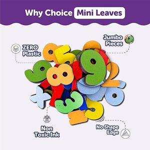 Mini puzzle en bois épais avec chiffres et feuilles, jouet éducatif pour enfants de 2 à 5 ans, facile pour les petites mains, idéal pour l'apprentissage des tout-petits - Product Image 3