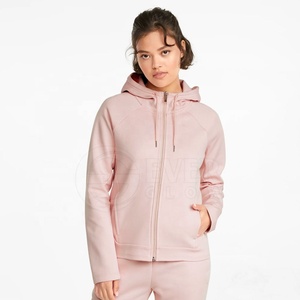 Sweat à capuche décontracté pour femme, hiver-automne, 100 % coton, respirant, coupe-vent, faible MOQ, prix de gros, style urbain - Product Image 3