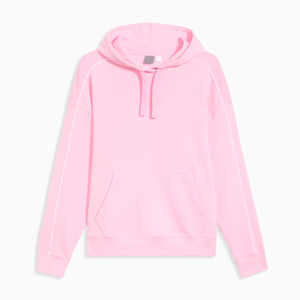 Sudadera con Capucha Unisex Rosa Elegante, Sudadera de Felpa, Corte Regular, Diseño de Bolsillo de Color Sólido, Ropa Casual de Otoño, Sudadera Tejida - Product Image 1