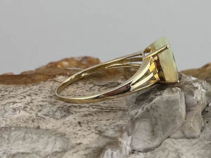 แหวนเงินแท้ชุบทองคำขาวดีไซน์หรูหรา ประดับด้วยพลอยอะเมทิสต์สีเขียวทรงรีเหลี่ยมเจียระไน สไตล์วินเทจ - Product Image 4