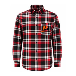 Custom Men Aramid-Reinforced Breathable Garment Dyed Motorcycle <b>Flannel</b> Shirts 3 Layer CE Armored Button <b>Jacket</b> Plaid Riding - Product Image 2
