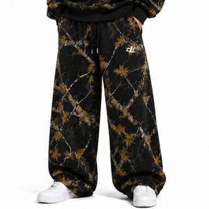 Conjuntos de Sudadera con Cuello Alto y Estampado de Camuflaje Forestal Personalizado, Joggers Holgados, Sudaderas Oversize ODM de Corte Cuadrado, Estilo Urbano de Forro Polar Grueso - Product Image 4