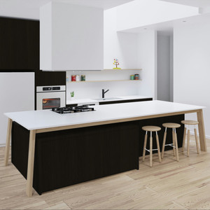 Meubles de cuisine modulaires modernes personnalisés JY Project, vente en gros, prêts à assembler, en bois MDF et contreplaqué. - Product Image 3