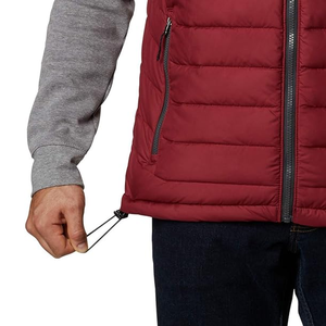 2026 Latest Wholesale High Quality Custom Made Mens Winter <b>Canvas</b> PU Leather Waterproof Puffer Vest Windproof Breathable Casual - Product Image 6