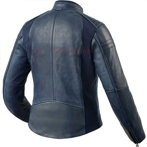 Chaqueta de Motociclista de Cuero para Hombre, Diseño Internacional Personalizado, Cómoda, de Manga Larga, Transpirable, para Todas las Estaciones - Product Image 3