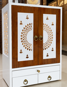 Nuevos diseños de templos de madera de estilo moderno, Mandir de madera de teca moderno para hogares contemporáneos, Fabricante de Mandirs de madera de lujo en el Reino Unido - Product Image 2