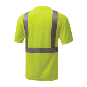 Camiseta de trabajo de manga corta reflectante de alta visibilidad para hombre, impermeable, con logotipo y talla personalizados para uniformes de trabajo en equipo. - Product Image 2