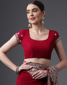 KV Women's Embroidered Designer <b>Saree</b> With Unstitched Blouse - Product Image 2