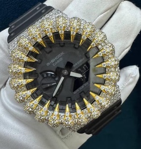 Reloj de Lujo para Hombre con Moissanita VVS1, Estilo Hip Hop, con Incrustaciones de Diamantes - Product Image 1