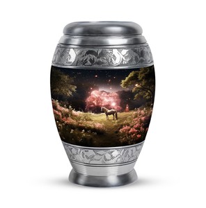 โกศบรรจุอัฐิรูปม้า ขนาด 220 คิวบิกอินช์ เป็นมิตรกับสิ่งแวดล้อม ปรับแต่งได้ สำหรับบรรจุอัฐิผู้ใหญ่เพศชาย - Product Image 1