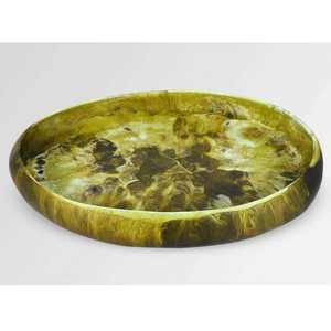 Plato de Resina de Alta Calidad y Tendencia, Plato para Ensalada con Diseño de Remolino Naranja Personalizado, Bandeja para Alimentos Hecha a Mano, Plato para Frutas y Verduras - Product Image 2