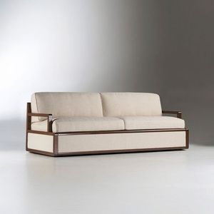 Canapé de salon minimaliste haut de gamme en teck massif - Product Image 1