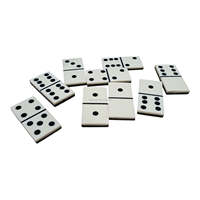 Ensemble de dominos professionnel de luxe, écologique, bicolore, fait main en résine, moderne, 28 pièces, avec étui de rangement pour tuiles de 2x1 pouce