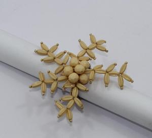 White and Yellow Pearls <b>Crystal</b> Bearded Napkin Rings Eco-Friendly Round Wedding Napkin Rings - Product Image 5