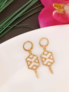 Exclusive Collection Beaded Earrings Rare Design Beaded Earrings Smooth Finish Beaded Earrings Wholesale Factory Price Use - Product Image 4
