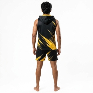 Uniforme 7v7 professionnel, uniforme 7v7 sur mesure, design personnalisé, impression intégrale, tissu polyester respirant, léger, séchage rapide, évacuation de l'humidité - Product Image 2
