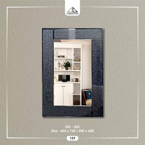 El espejo presenta un diseño audaz y contemporáneo que captura la atención al instante. Decoración artística para colgar en la pared. - Product Image 2