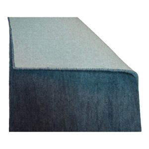 Tapis moderne en laine bleue tufté à la main, à poils ras, design uni, pour salon, chambre, hôtel - Product Image 2
