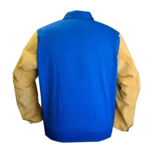 Veste de soudeur en cuir de vachette pleine fleur, résistante aux chocs et à la chaleur, de qualité supérieure, pour une protection optimale du corps et une sécurité accrue. - Product Image 1