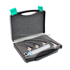 Ensemble de laryngoscopes LED électriques de haute qualité Macintosh ENT, 4 lames courbées en acier inoxydable, certifié CE ISO, OEM ODM, vente en gros - Product Image 3