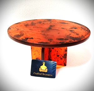 Eco friendly Epoxy Resin Cake Stand Platter Personalized For Party Wedding & Birthday Cake Cutting Carmony Stand At best Price - Product Image 3