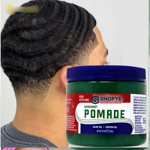 Hot Sale Bergamot Hair Pomade with Olive & Castor Oil Strong Hold High Shine for Waves <b>Braids</b> All Hair Types - Product Image 3