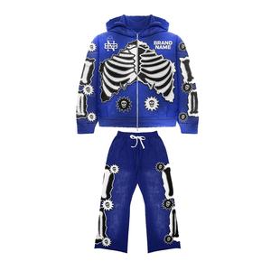 2026 personnalisé de haute qualité unisexe à capuche couleur unie léger survêtement pour vêtements d'hiver décontractés 2 pièces fermeture éclair complète Gym Jogging - Product Image 1