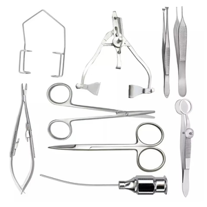 Kit d'instruments chirurgicaux ophtalmiques pour cataracte, pack d'instruments vétérinaires pour les yeux, kit de points de suture pour chirurgie générale de base, 9 pièces - Product Image 3