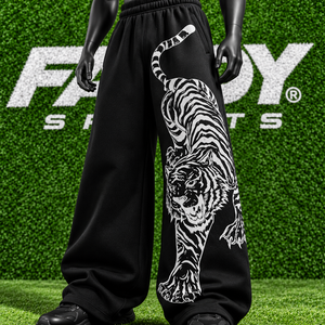 Wholesale Custom Graphic Printed Heavyweight Cotton <b>Fleece</b> <b>Joggers</b> Streetwear Casual Oversized Sweatpants For Men - Product Image 4
