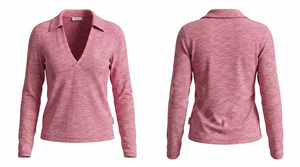 Camisetas Polo Casuales de Manga Larga con Cuello en V, Personalizadas con Logotipo de Marca Privada, Tejido Elástico Suave y Cómodo - Product Image 2