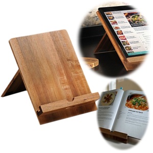 Soporte de Madera Rústico para Libros de Cocina, Soporte Metálico para Páginas, Exhibidor de Recetas de Madera Vintage para Encimera de Cocina - Product Image 5