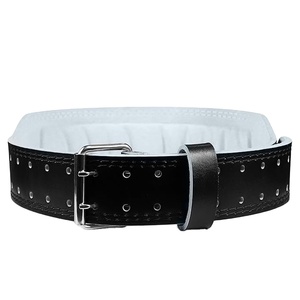 Ceinture de musculation en cuir de vachette respirant de qualité supérieure, support robuste, boucle en acier durable, protection professionnelle pour squats et soulevés de terre - Product Image 1