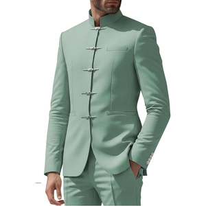 Veste traditionnelle bavaroise pour homme, style alpin, col montant, idéale pour les festivals folkloriques allemands, les mariages et les occasions formelles - Product Image 1