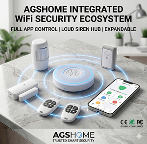 Kit d'alarme de sécurité domestique intelligent WiFi, système d'alarme anti-intrusion sans fil avec capteur de mouvement et de porte - Product Image 3