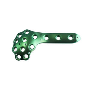 Plaque de fixation fibulaire distale orthopédique de type II en métal vert, kit d'instruments chirurgicaux manuels pour usage clinique - Product Image 1