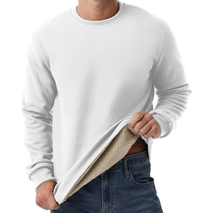 Sweat-shirt en polyester recyclé pour homme, écologique et durable, molleton épais, col rond, coupe décontractée, teint en pièce, toucher doux - Product Image 6