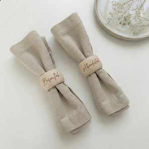 Anillos de Servilleta de Madera con Acabado Natural, Hechos a Mano, Vintage, Accesorios para Mesa de Comedor, Ecológicos, Forma Personalizada, Decoración - Product Image 3