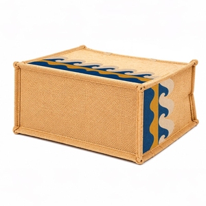 Sac de courses en jute naturel laminé, sac de courses pour la vente au détail, 42x35x15 cm, logo personnalisé, vente en gros, OEM, marque privée, modèle PH-JT-20 - Product Image 4