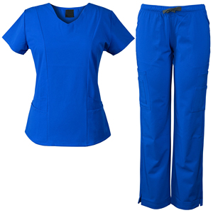 Nouvel ensemble d'uniformes médicaux pour infirmières : Blouse zippée et pantalon de jogging extensible – Vente en gros de tenues médicales tendance - Product Image 1