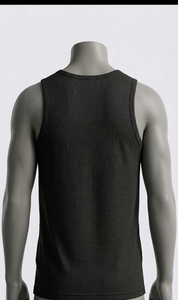 Men's Black <b>Mesh</b> Tank Top Crew Neck Sleeveless Breathable Regular Fit All Seasons Solid Color 100% Polyester Basketball Apparel - Product Image 3