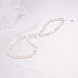 Collar de Perlas de Agua Dulce Zhuji, Cadena de Perlas Pequeñas de Alto Brillo, Joyería Natural Simple al por Mayor - Product Image 4