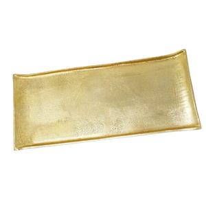 Wedding Decor Food Serving Tray Decorative Luxury Trays For Table Accesories Metal Crafts Food Grade <b>Large</b> Tray Rectangular Size - Product Image 1