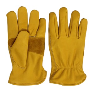 Gants de travail en cuir de vachette, longueur opéra, personnalisables, protection du travail, gants de chauffeur - Product Image 1