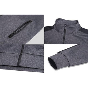 Ensemble de survêtements pour hommes, manches longues, fermeture éclair intégrale, tenue de sport, jogging, gym, 2 pièces - Product Image 5
