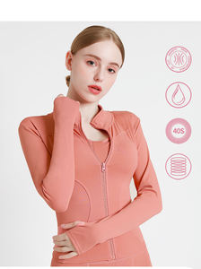 Solid Color Gym Fitness <b>Jacket</b> Yoga With Pockets Morning <b>Workout</b> White Yoga <b>Jacket</b> Quick-Dry Slim Yoga <b>Jacket</b> - Product Image 4