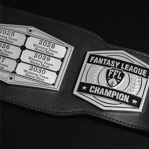 Cruiserweight Championship Custom <b>Bowling</b> Championship Belt Red PU Material Durable Design With Crown Emblem - Product Image 5