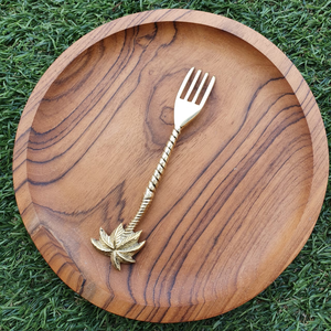 Ensemble de couverts en laiton écologiques de haute qualité, plaqué or, finition miroir, fourchette à poignée ananas pour cadeaux - Designs personnalisés - Product Image 3