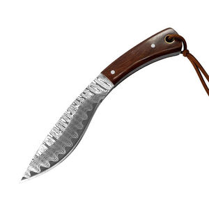 Stainless Steel Industrial Grade Pocket <b>Knife</b> with Wood Handle and Leather Sheath OEM Customizable with best cheap quality - Product Image 5