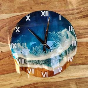 Reloj de Pared Personalizado de Resina Epoxi y Madera para Decoración Elegante de Sala de Estar de Hotel, Reloj de Pared Vintage de Resina Epoxi y Madera - Product Image 2